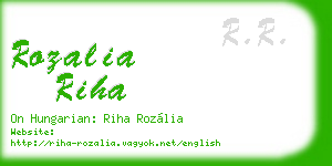 rozalia riha business card